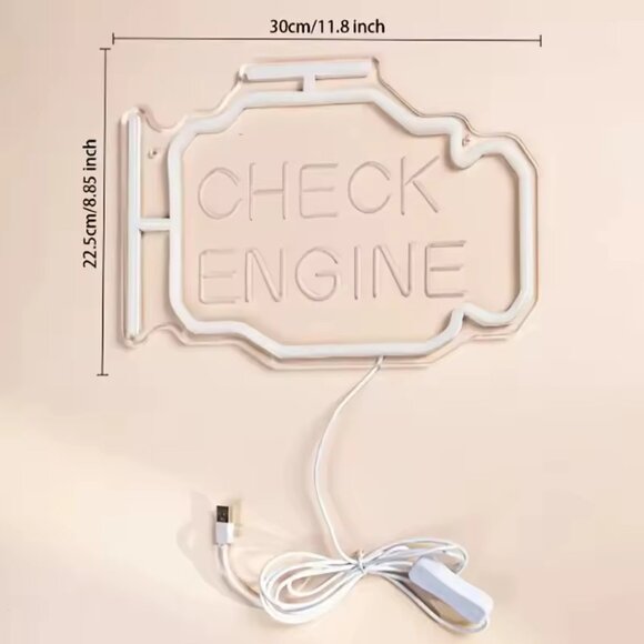 CHECK ENGINE NEON LED SIGN - Picture 4 of 4